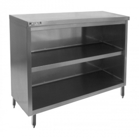 GSW - Dish Cabinet Table with Flat Top, 15x36x35 Stainless Steel with 1.5&quot; Adjustable Legs