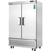 Everest - Upright Reach-In Freezer 2 Solid Swing Doors, 49.625x33.125x77 Stainless Steel Botto