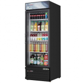 Everest - Merchandiser Refrigerator, 1 Glass Swing Door, 24x24.375x68.125 Black Finish, 10 Cu. Ft.,