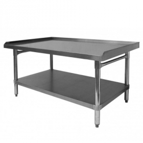 Omcan - Equipment Stand, Premium 30x24x24 18 Gauge Stainless Steel with 1&quot; Upturn on 3 Sides, each