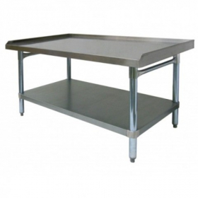 GSW - Equipment Stand, 30x72 Stainless Steel Top, Galvanized Undershelf and Legs with 1&quot; Upturn on 3