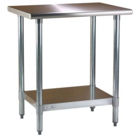 Work Table with Rounded Edges, 24x48x34 Stainless Steel