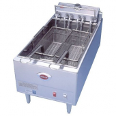 Wells - Fryer, Electric Countertop with 2 Rear Hanging Half Size Fry Baskets, 40 Lb Fat Capacity