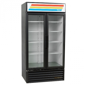 True - Refrigerated Glass Door Merchandiser with 8 Shelves and 2 Doors, 39.5x29.875x78.625
