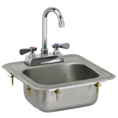 GSW - Hand Sink, Space Saver Drop In, 11.5x16.5 Stainless Steel, No Lead Faucet or Strainer