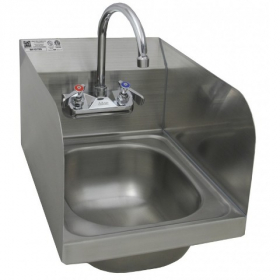 GSW - Hand Sink, Standard Wall Mount 15.25x15.75x14.375 with 6.625&quot; Deep Bowl with Welded Splash Gua