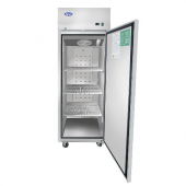 Atosa - Refrigerator, 1 Solid Swing Door Top Mount with 3 Shelves and 4 Castors, 21.4 Cu Ft, 28.7x31