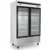Atosa - Merchandiser Freezer, 2 Glass Door Bottom Mount with 8 Shelves and 4 Castors, 44.77 Cu Ft, 5
