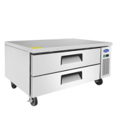 Atosa - Refrigerated Chef Base, 2 Drawers and 4 5&quot; Castors, 48x33x26 Stainless Steel, each