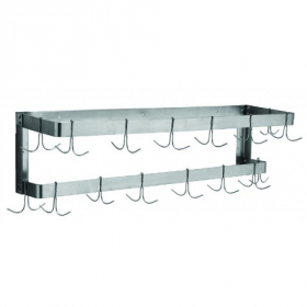 GSW - Pot Rack, 11.75x46x11.75 Stainless Steel Double Wall Mount