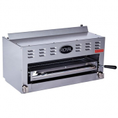 Royal Range - Delux Salamander Broiler, 36&quot; with 2 Burners, Stainless Steel Front and Sides, 17.75&quot;
