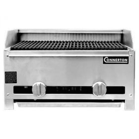 Connerton - Gas Charbroiler, Countertop, 17&quot; with Stainless Steel Radiants and Cast Iron Top Grates,