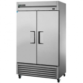 True - Refrigerator, 2 Solid Door Reach-In, 47x29.5x78.38 Stainless Steel Front, Doors and Floor, Al
