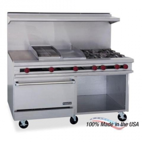 Therma-Tek - Gas Range with 24&quot; Griddle, 4 Open Burners, 26&quot; Convection Oven and 12&quot; Storage Base, 5