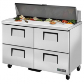 True - Sandwich/Salad Prep Table with Refrigerated Base, 4 Drawers and 16 Pans, 60.375x30.125x36.75,