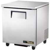 True - Undercounter Refrigerator, 29.75x27.63x30.13 Stainless Steel Top, Sides and Door, 2 Shelves w
