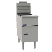 Pitco - Gas Fryer with 2 Twin Baskets, 65 Lb Oil Capacity, Stainless Steel Tube Fired Stand Alone Mo