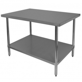 GSW - Work Table, Commerical 24x36x35 Stainless Steel Top with Galvanized Undershelf