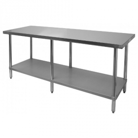 GSW - Work Table, Commerical 30x72x35 Stainless Steel Top with Galvanized Undershelf