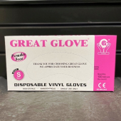 A - Gloves Vinyl Small, 100 count (LIMIT 50)