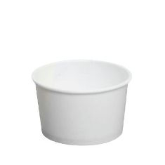 Hot/Cold Paper Food Container, 4 oz White, 1000 count