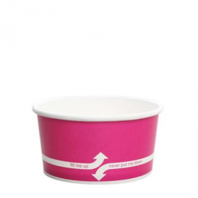Karat - Hot/Cold Paper Food Container, 6 oz Pink