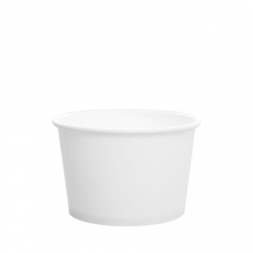 Hot/Cold Paper Food Container, 8 oz White, 1000 count