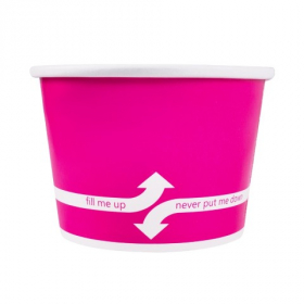 Karat - Hot/Cold Paper Food Container, 8 oz Pink