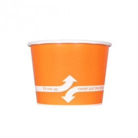 Karat - Hot/Cold Paper Food Container, 12 oz Orange
