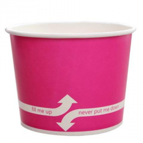 Karat - Hot/Cold Paper Food Container, 16 oz Pink