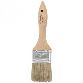 Winco - Pastry Brush with Boar Bristles, 2&quot; Flat