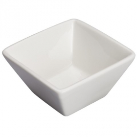 Winco - Mescalore Mini Bowl, 3.125&quot; Square Bright White Porcelain