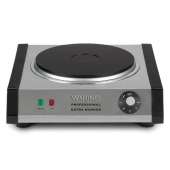 Waring - Cast Iron Single Burner, 1300 W Heavy-Duty Commercial, 7&quot; Plate and Stainless Steel Housing
