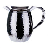 Winco - Bell Pitcher, 2 Quart Hammered Stainless Steel, each