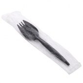 Spork, Black Plastic Individually Wrapped, 1000 count