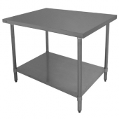 GSW - Work Table, Economy 30x48x35 Stainless Steel Top with Galvanized Undershelf, each