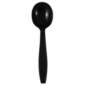 Karat - Soup Spoon, Extra Heavy Weight Black PP Plastic