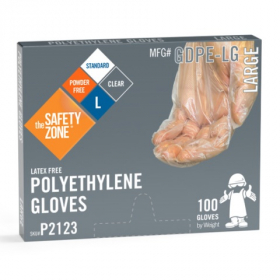 Gloves, Disposable Clear Poly, Powder Free, XL