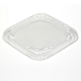 Pactiv - Deli Container Snap Automated Lid, Fits 4&quot; Square Container, Clear PET