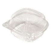 Pactiv - Sandwich Container, 1 Compartment Hinged Smartlock Clear Plastic, 5.75x6x3