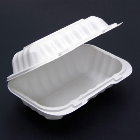 Pactiv - EarthChoice Food Container, 9x6 Hoagie Hinged White