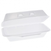 Pactiv - SmartLock Food Container, 1 Compartment Hinged Medium White Foam, 8.75x4.5x3.125, 440 count
