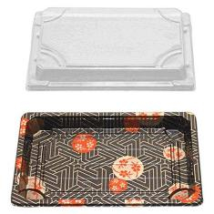 Sushi Tray and Lid Combo, 7.3x5x.67