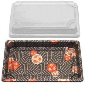 Sushi Tray and Lid Combo, 8.5x5x.5