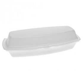 Pactiv - Food Takeout Tray, 7.25x3x2 Hinged White Foam, 504 count